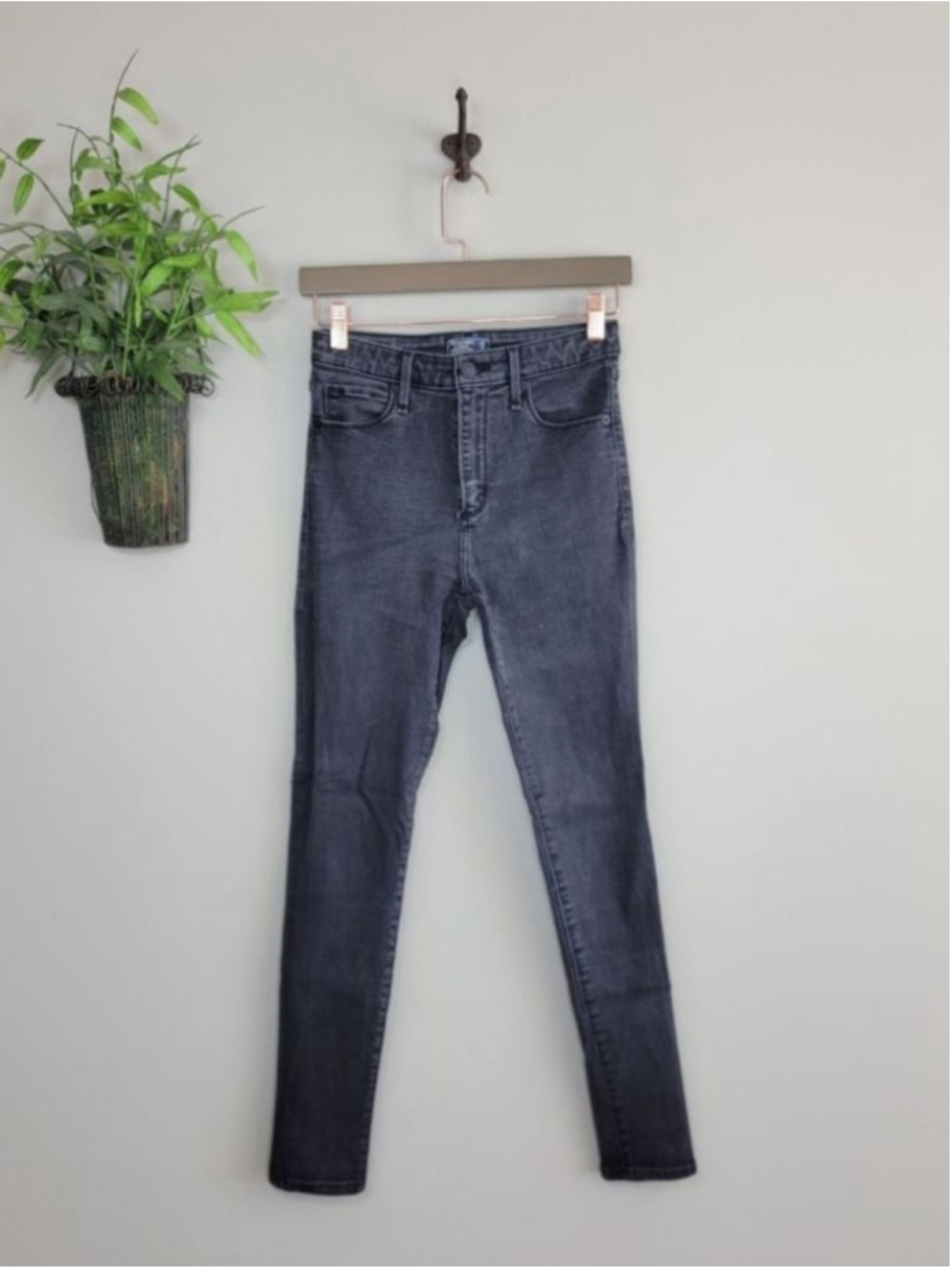 AF 0 Abercrombie & Fitch Simone High Rise Super Skinny Jeans Faded Black Jegging